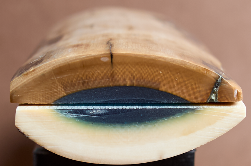 Thumbnail: 4.6" x 1.9" Stabilized Mammoth Tusk Bark Scales 261349