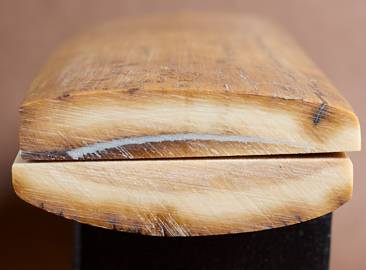 Thumbnail: 5" x 1.75" Stabilized Mammoth Tusk Bark Scales 261412