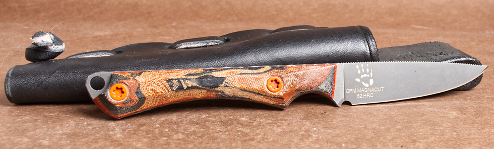 Thumbnail: Slim Scout - CPM MagnaCut, Orange Camo, Acid Etched Stonewashed, Rock Grind