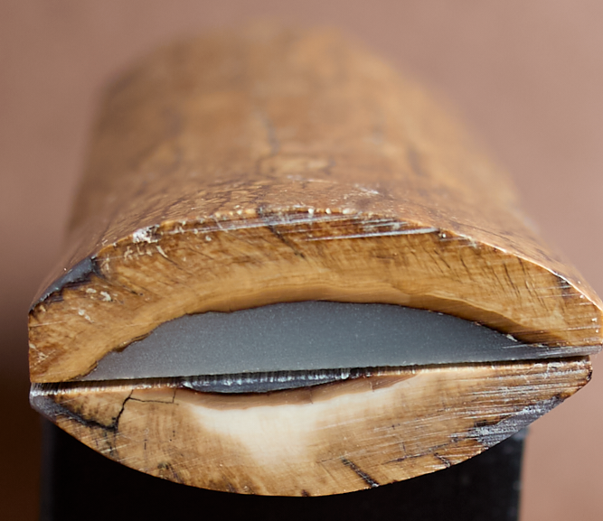 Thumbnail: 5.2" x 1.55" Stabilized Mammoth Tusk Bark Scales 261469