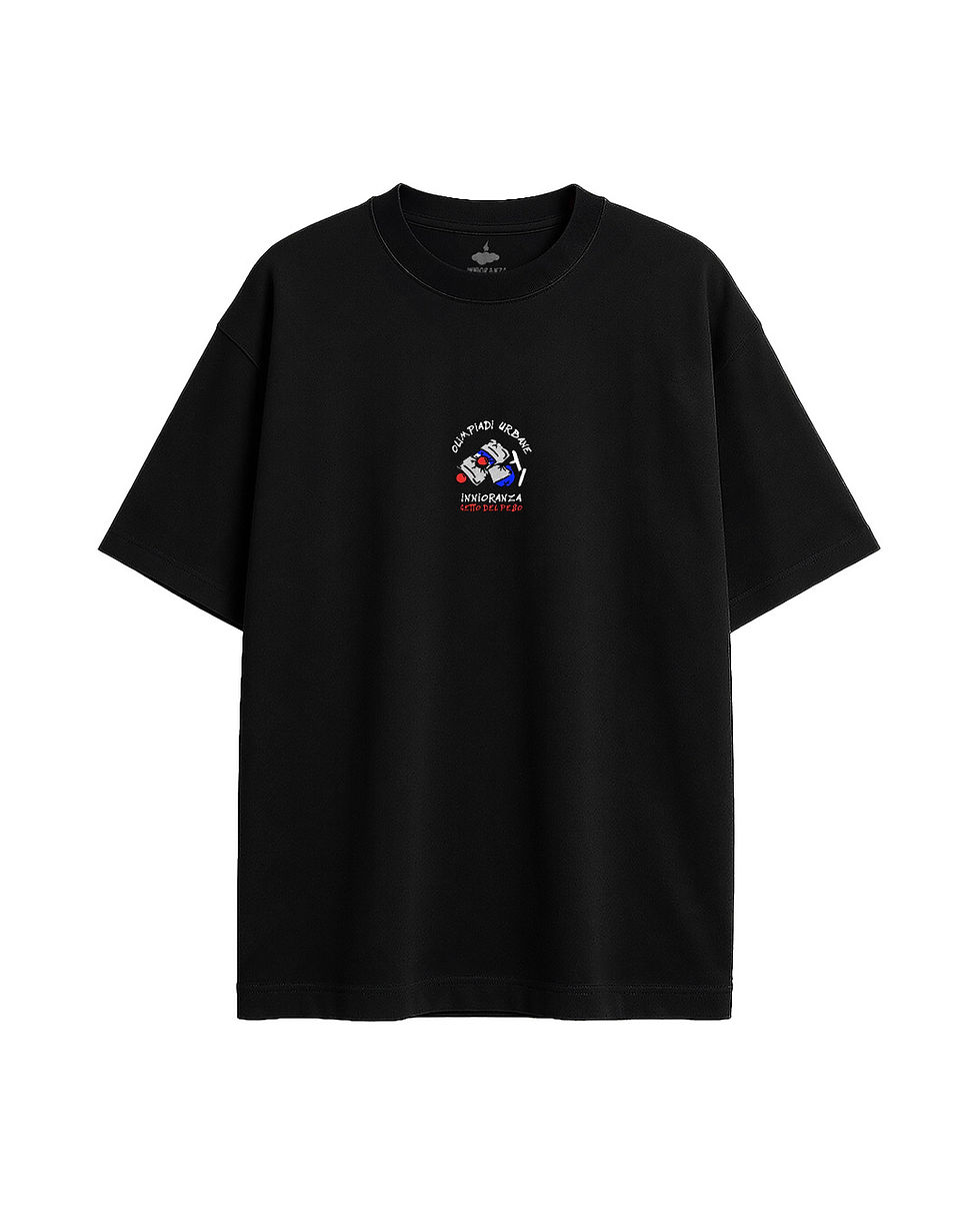 Miniatura: GETTO DEL PESO T-shirt streetwear ironica in cotone”