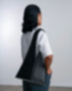 Thumbnail: Black Two-Toned Triangle Shoulder Bag