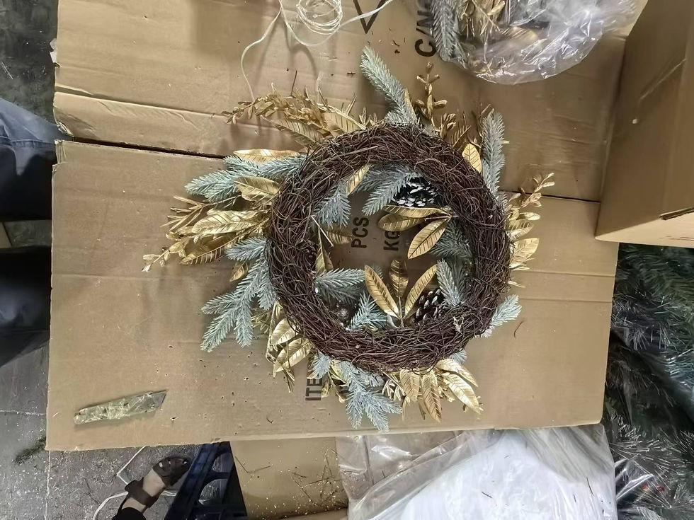 Thumbnail: Christmas Wreath 20 Inch Christmas Door Decoration Garland With Warm Lights
