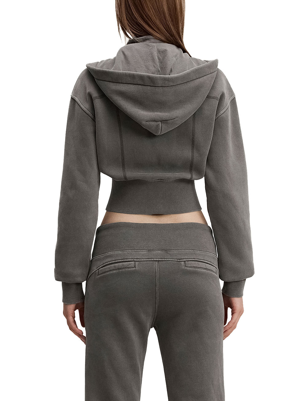 Thumbnail: Vintage Washed Cropped Fleece Hoodie