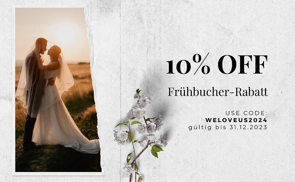 Hochzeitsvorbereitungen leicht gemacht – Frühbucher Rabatt