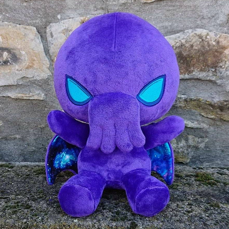 Thumbnail: Peluche Cthulhu violet, ailes au choix