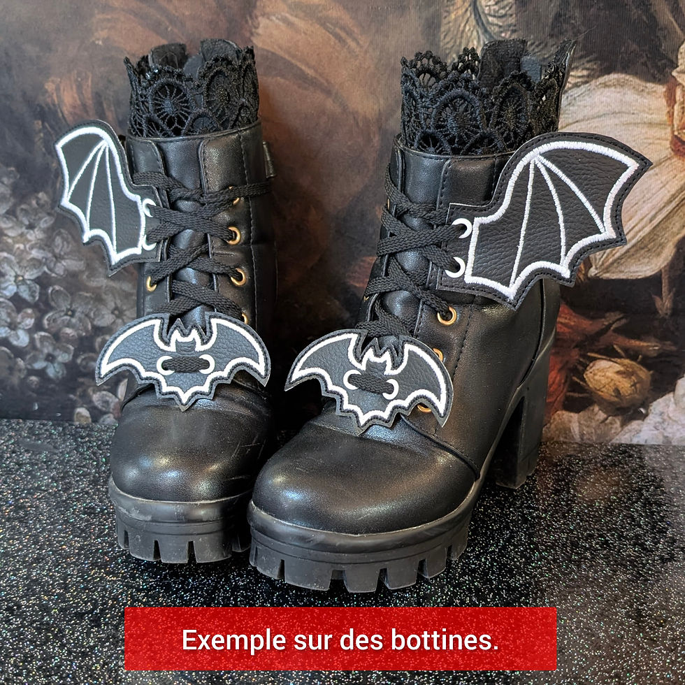 Miniature : Déco de lacets: chauve-souris centrales (au choix)