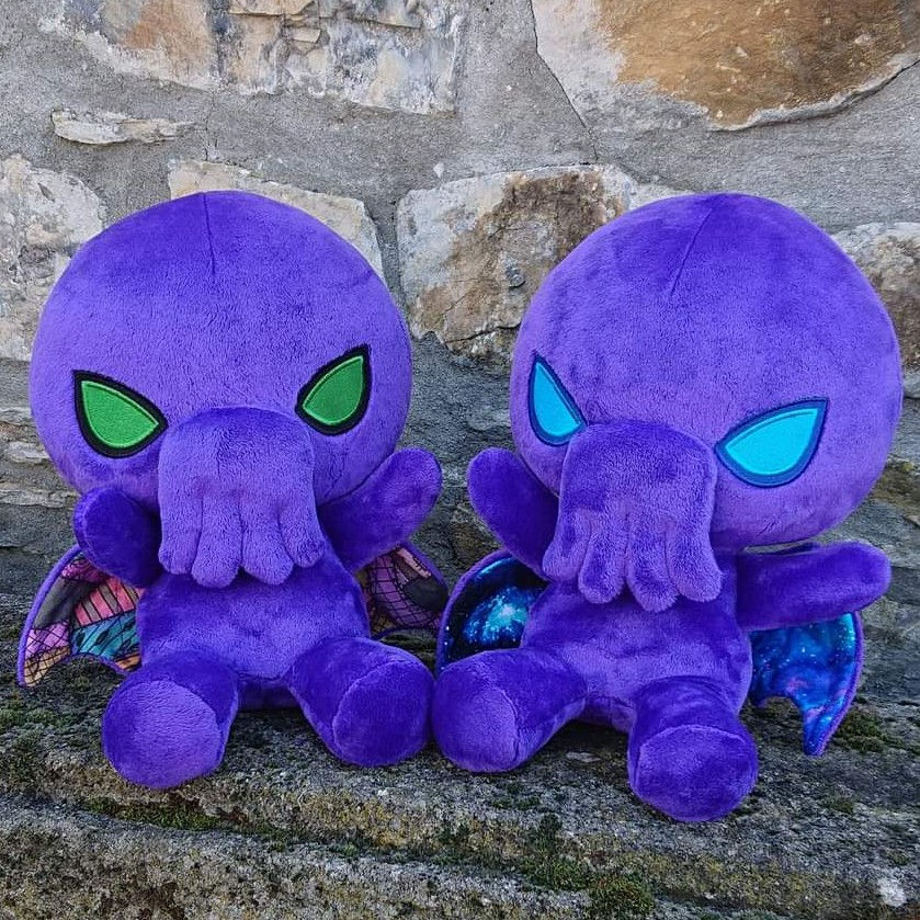 Peluche Cthulhu violet, ailes au choix