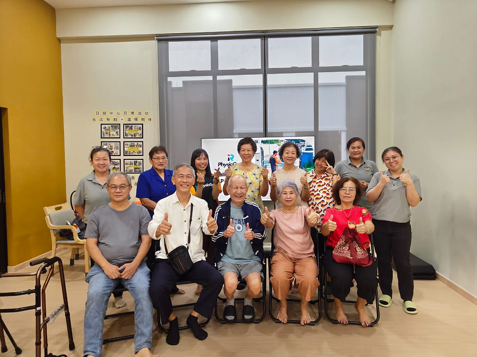 Group photo after the walking aid class