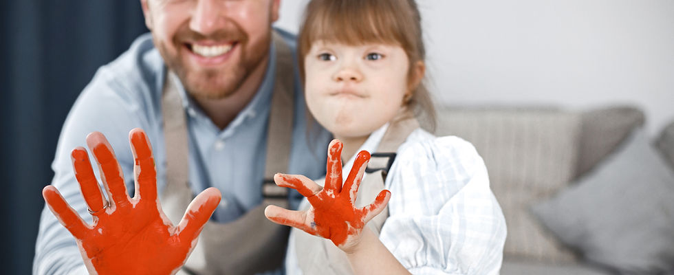girl-with-down-syndrome-her-father-paint