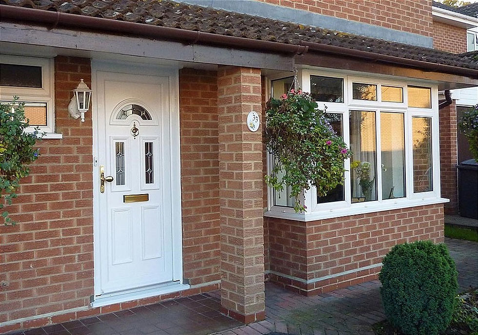 PVCu front door in White