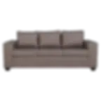 Sillón 3 cuerpos en cuero tex gris frente