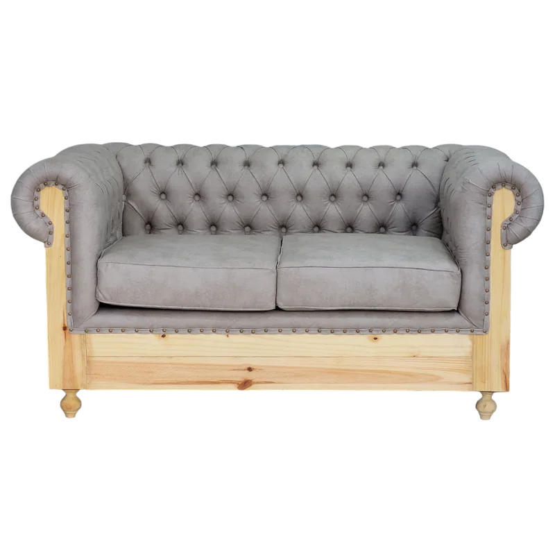 Sofá Chesterfield Constructor 2 cuerpos CueroTex Stone