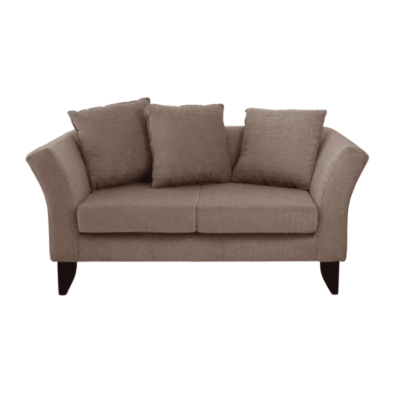 Miniatura: Vista frontal Sillón 2 cuerpos chenille beige