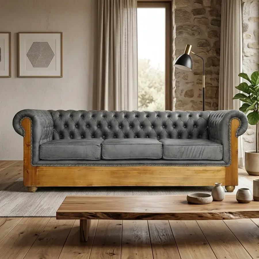 sofa chesterfield constrictor 3 cuerpos