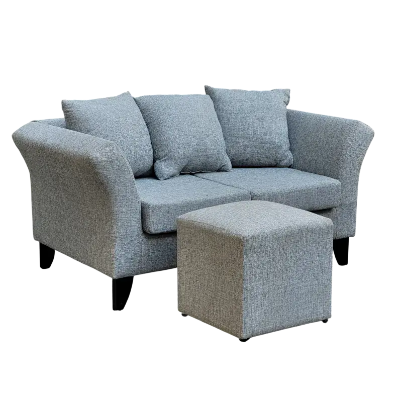 Sillón 2 Cuerpos Mellby + Banqueta vista diagonal