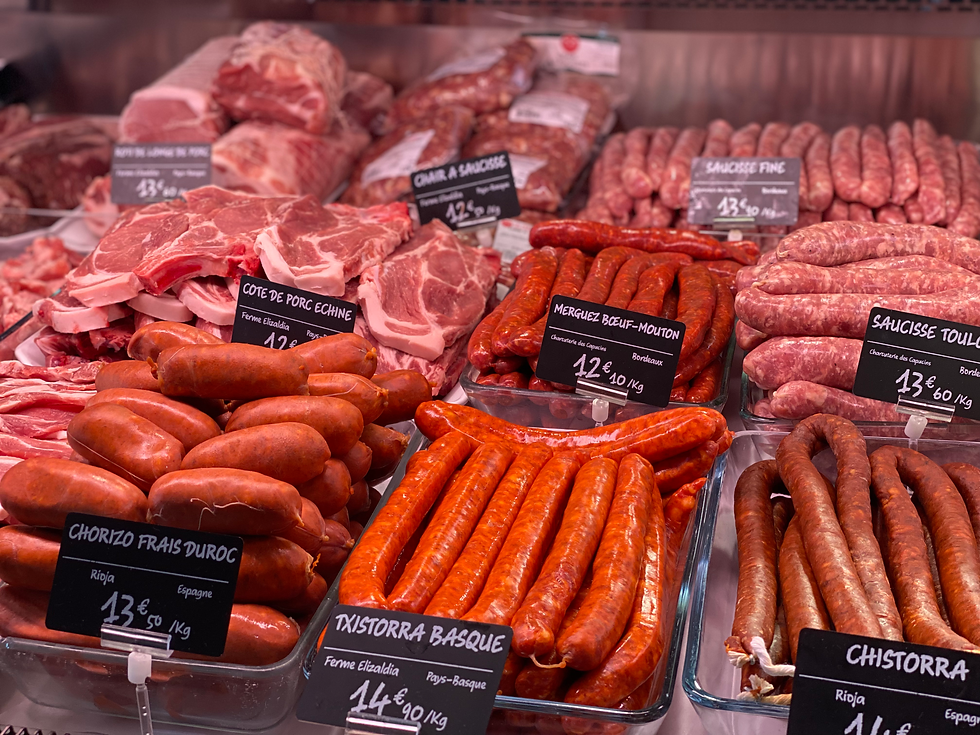 Saucisse de porc, merguez, txistorra, chorozo frais à La Cabane de Lulu à Saint-Médard en Jalles en