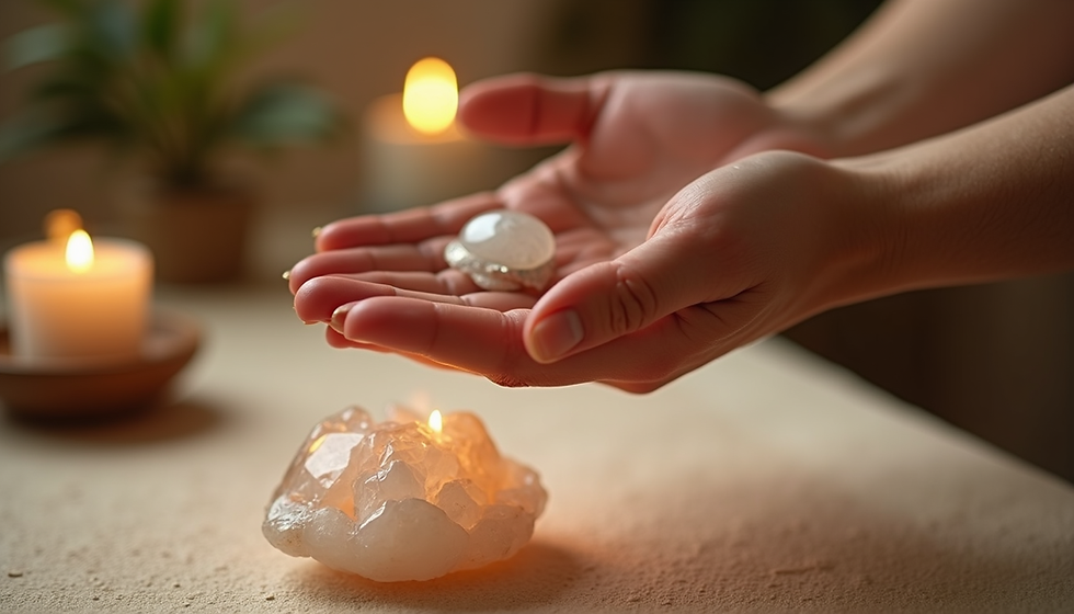 Eye-level view of a peaceful meditation space with cushions and soft lighting