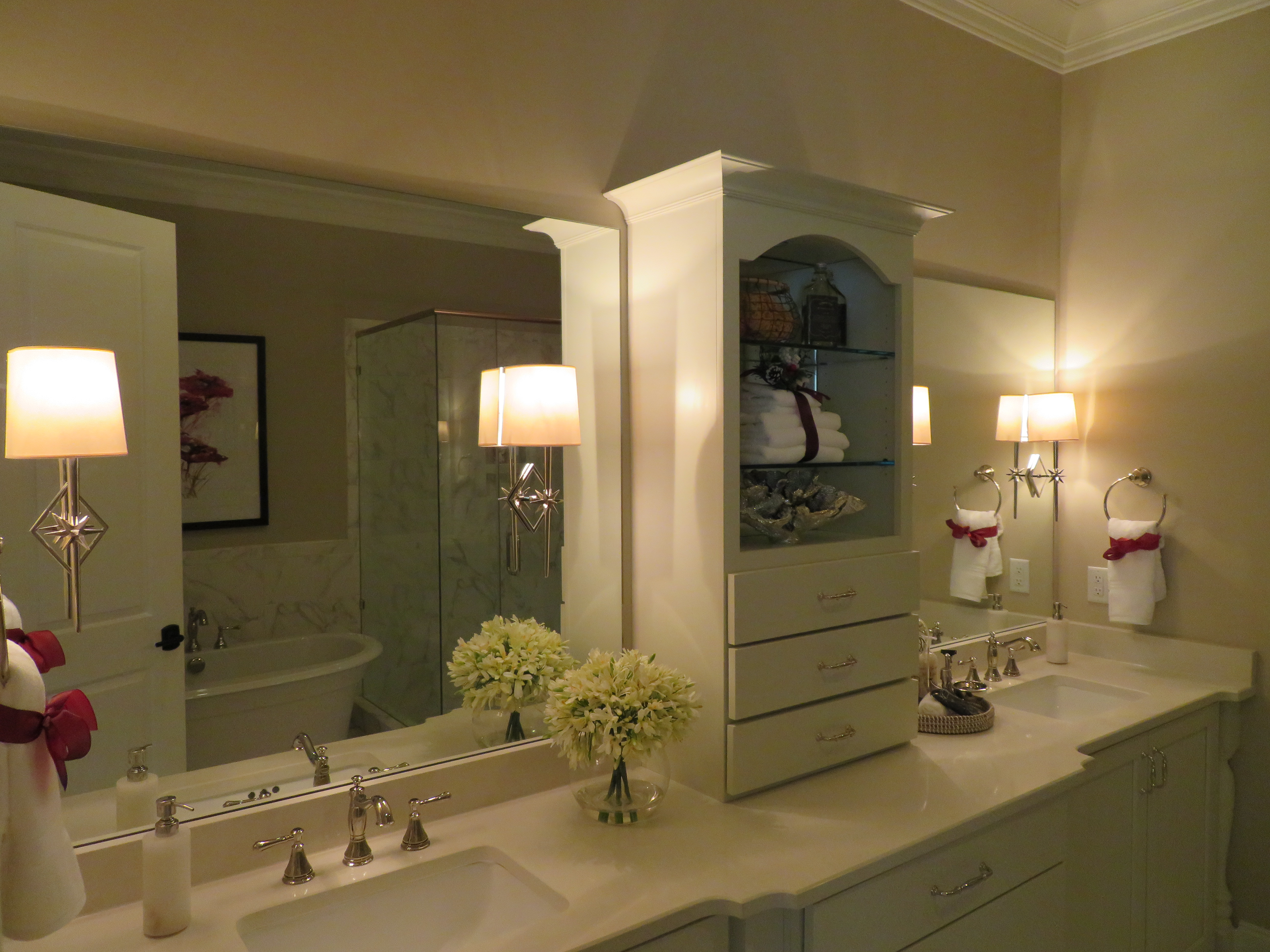 Polished Edge Mirrors with Light Cut Outs