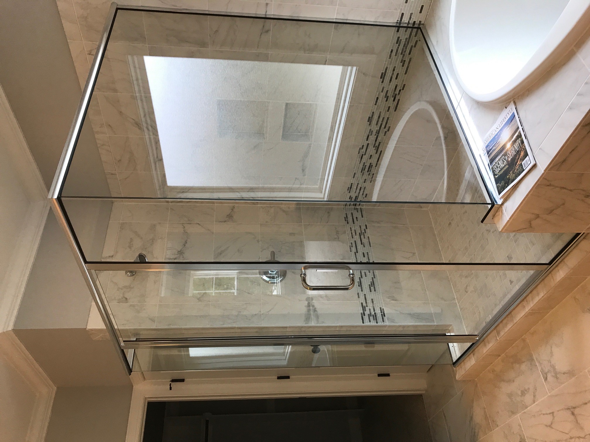Semi-Frameless with 2 Butt Glazed Corners