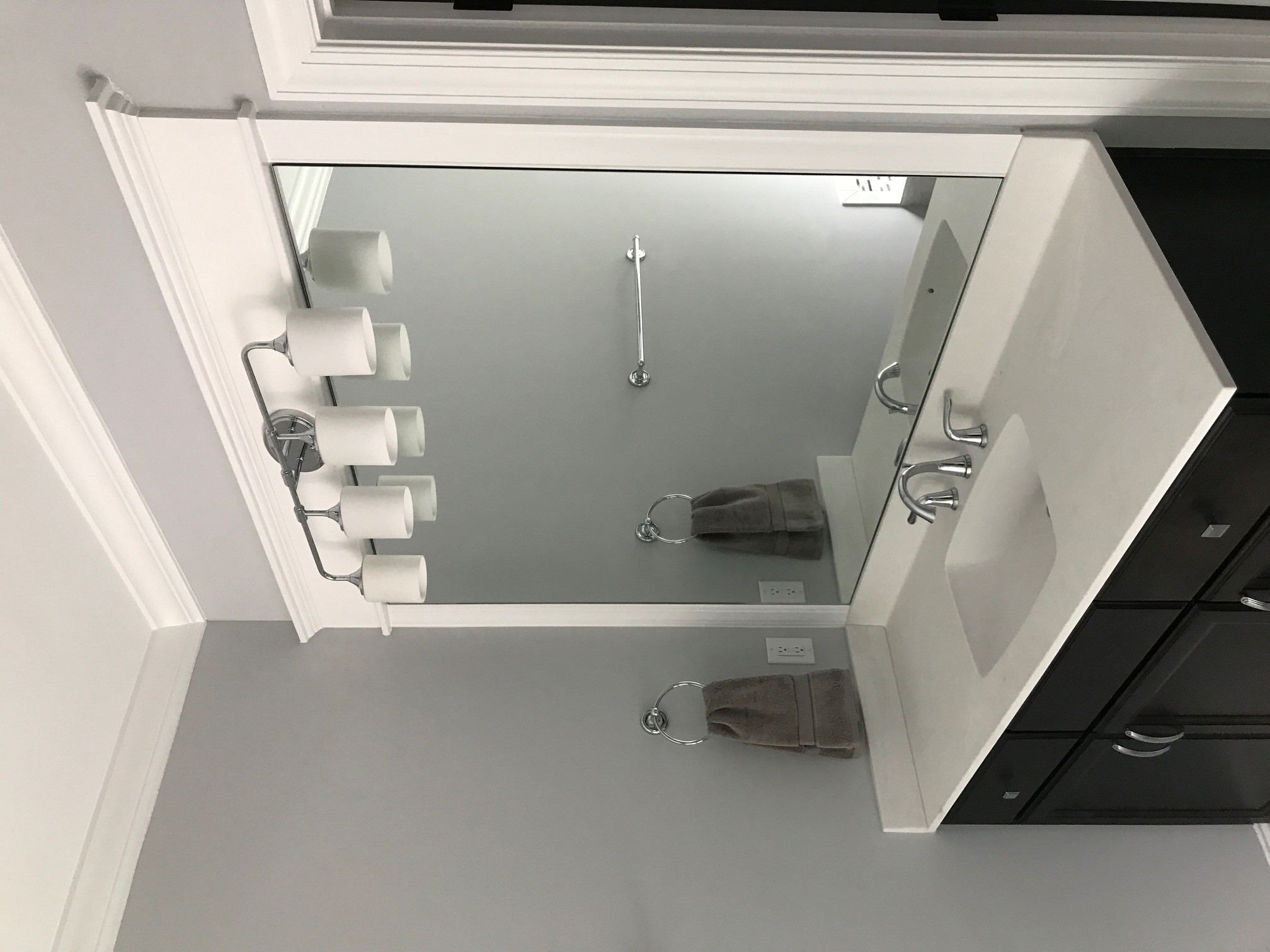 Custom Cut Mirror set in Trim Frame