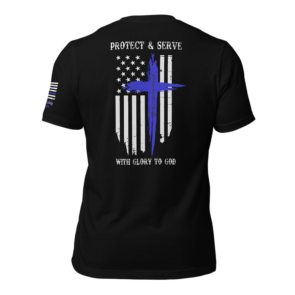 Thumbnail: Protect & Serve With Glory To God (Back) Tee