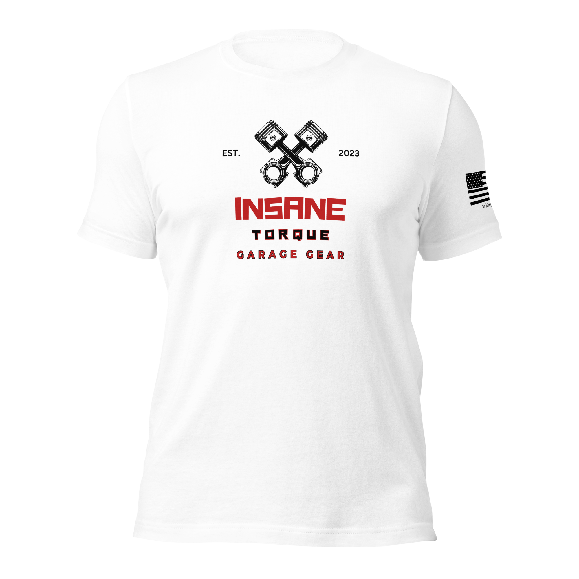 Insane Torque Garage Gear Twin Piston White Tee