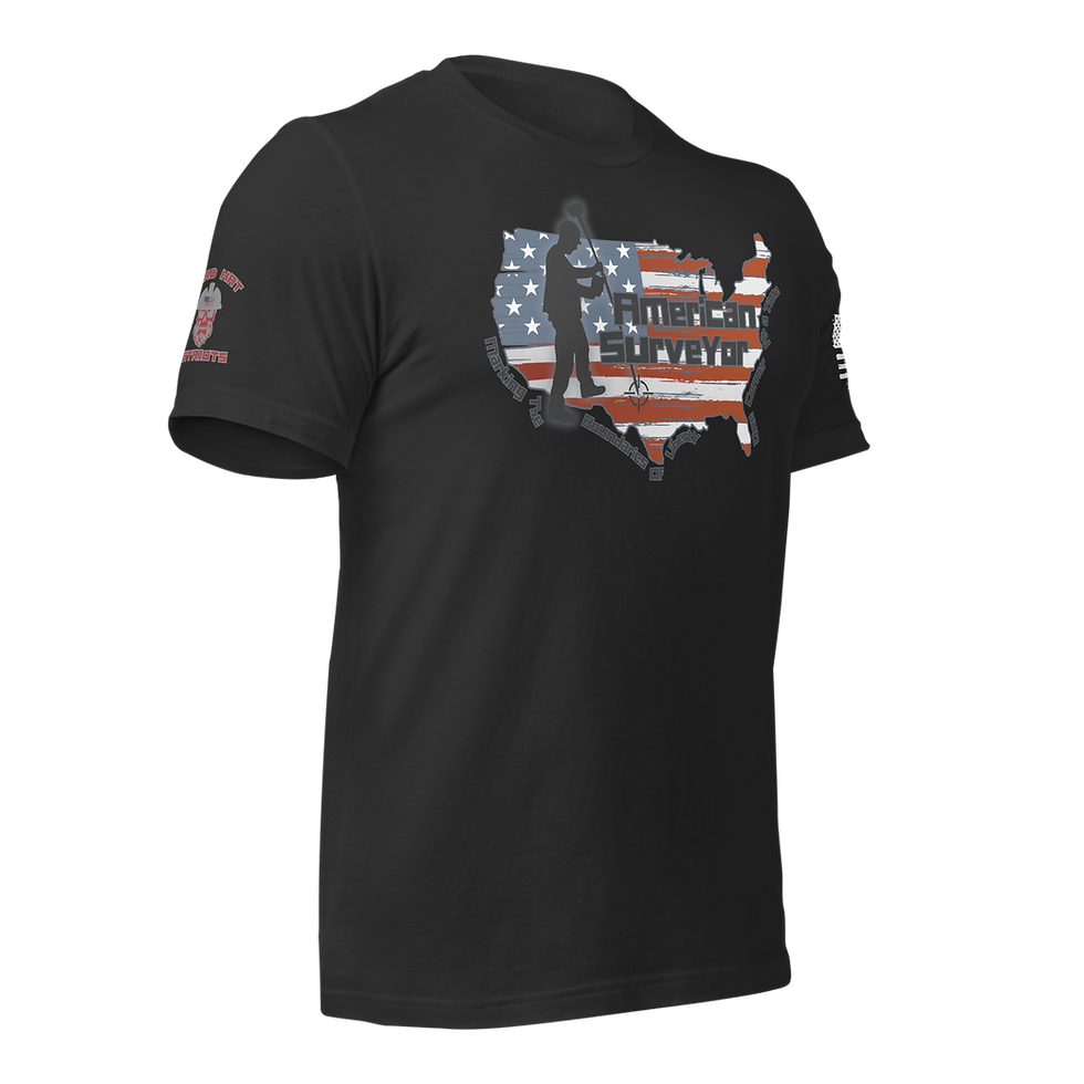 Thumbnail: Hard Hat Patriots American Surveyor Marking Boundaries Tee