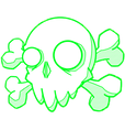 grüner skull Atelier of Colours