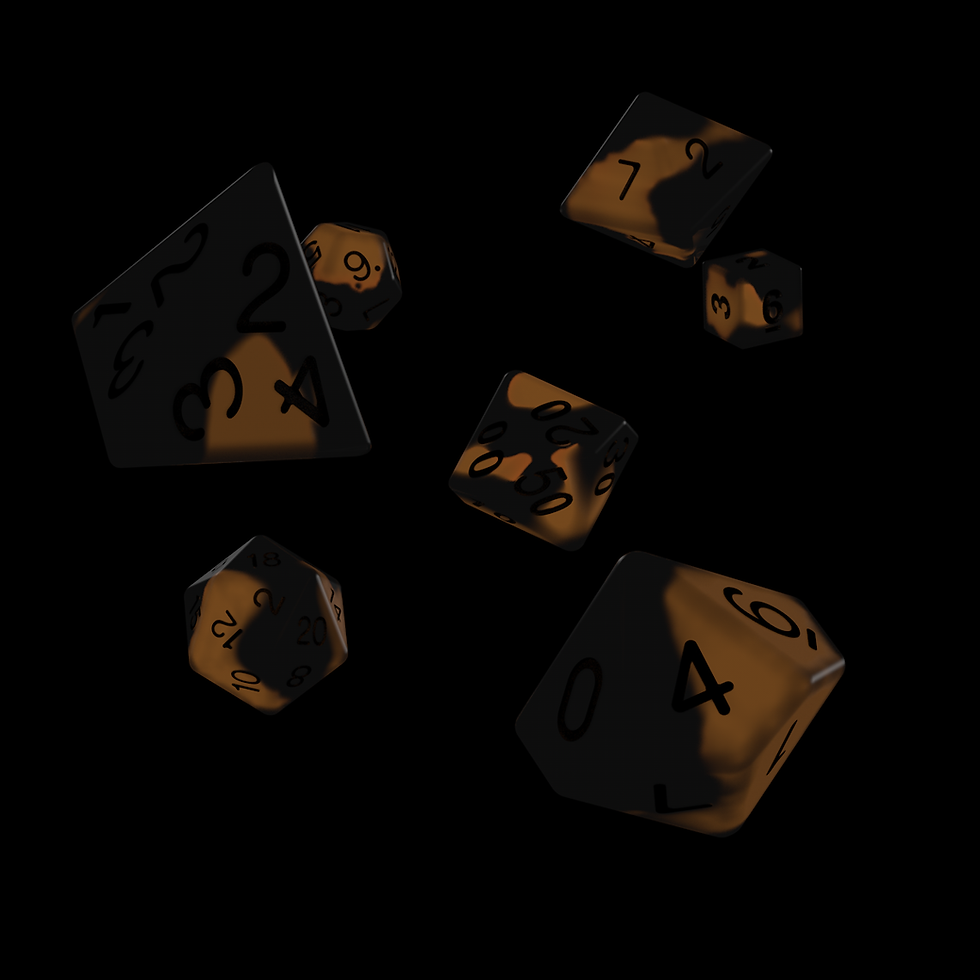 Miniatura: ODD: 7-Die Set Glow in the Dark: Lava