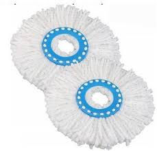 Microfiber Spin Mop Head Replacement Refill for Floor Cleaning, Pack of 2 (Only