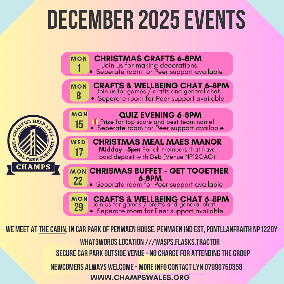 December 2025 CHAMPS Events