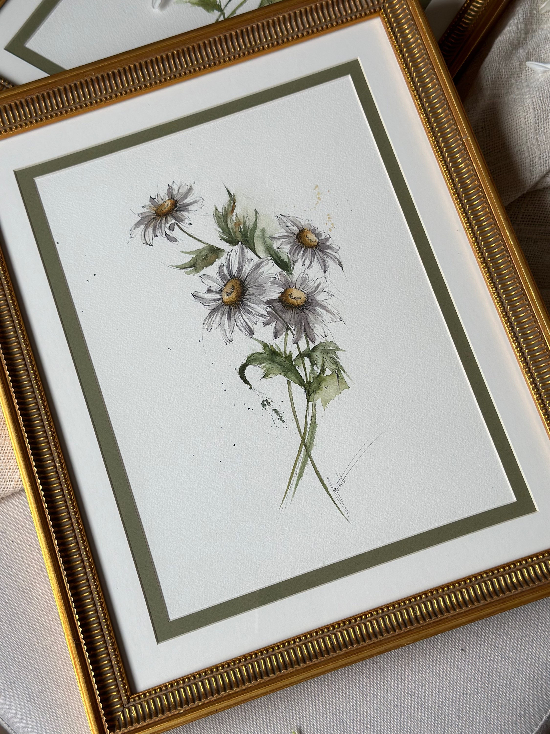 Obra Série Botânica • Margaridas - 32x42cm