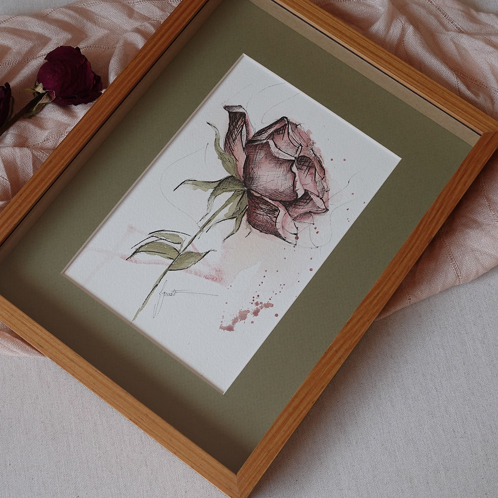 Miniatura: Obra Série Botânica • Rosa - 25x32cm