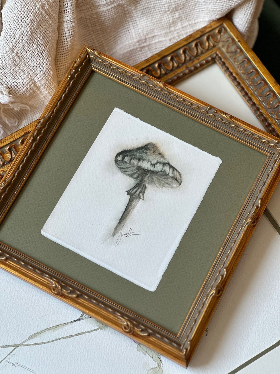 Obra Série Pequeninos • Cogumelos - 21x21cm