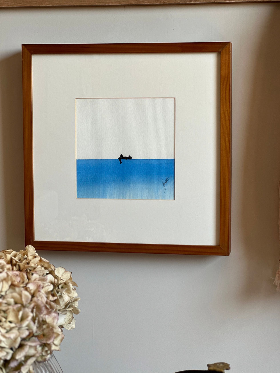 Miniatura: Obra Série Elementtos • O Pensador Solitário - 30x30cm