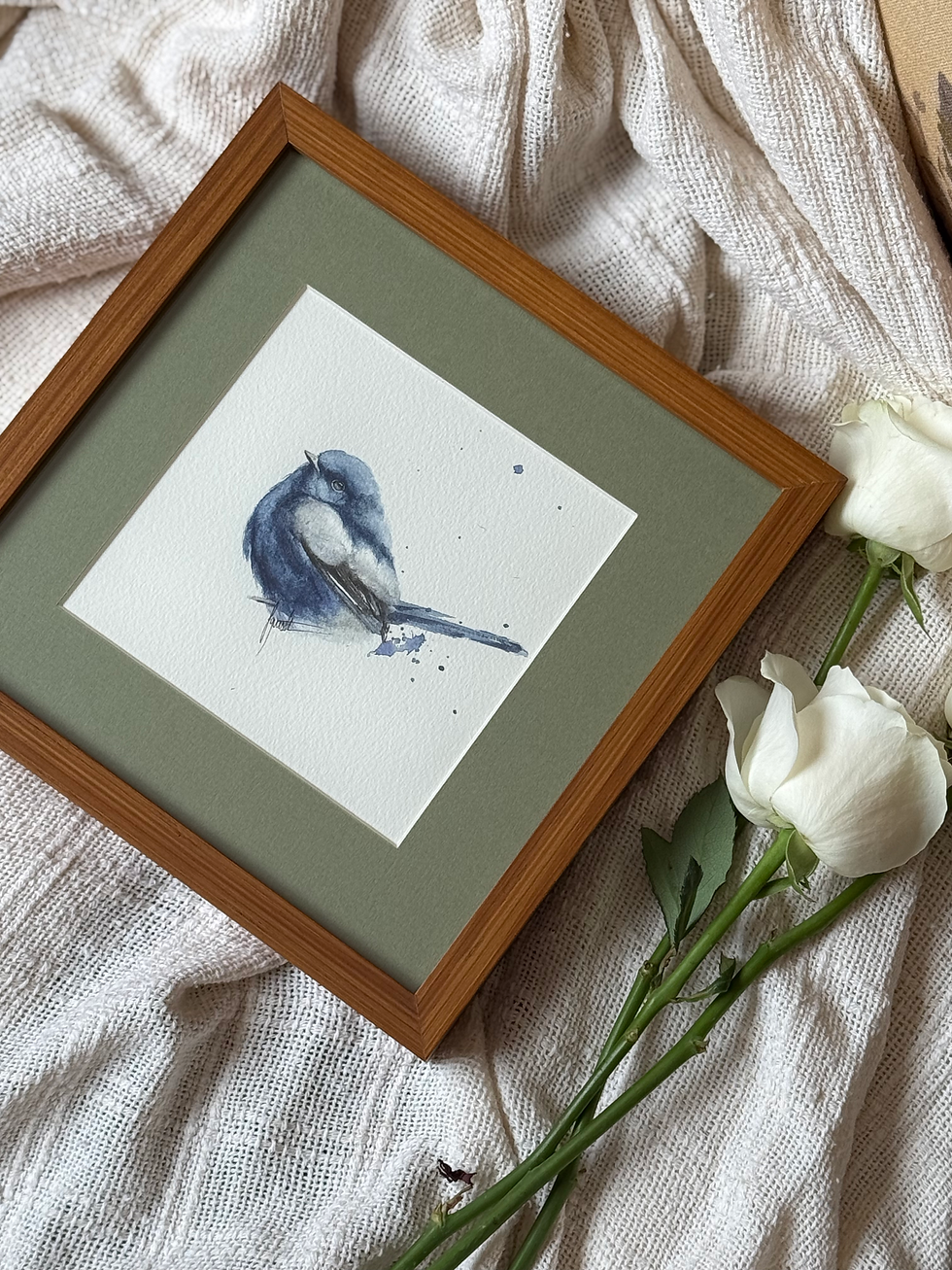 Miniatura: Obra Série Pequeninos • Pássaro Marulus - 21x21cm