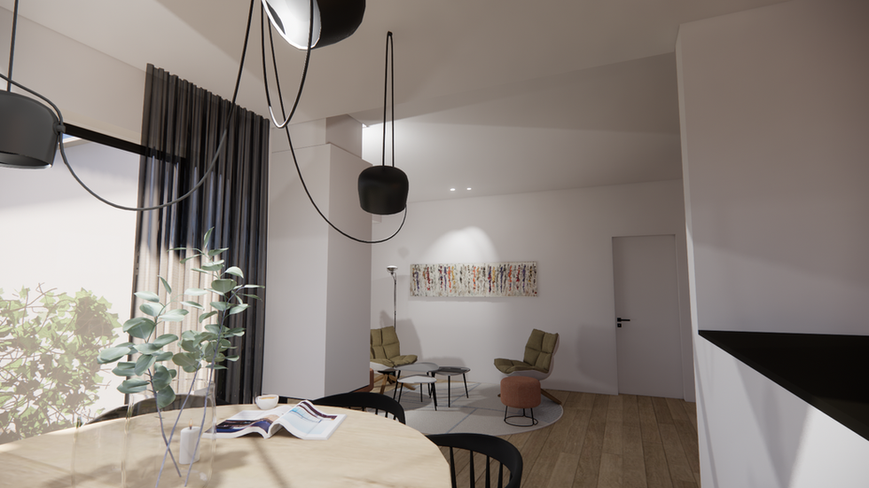 Leefruimte, interieurarchitect , interieurontwerp, Astrid Adriaens Interieurarchitect, 3D, visualisatie 