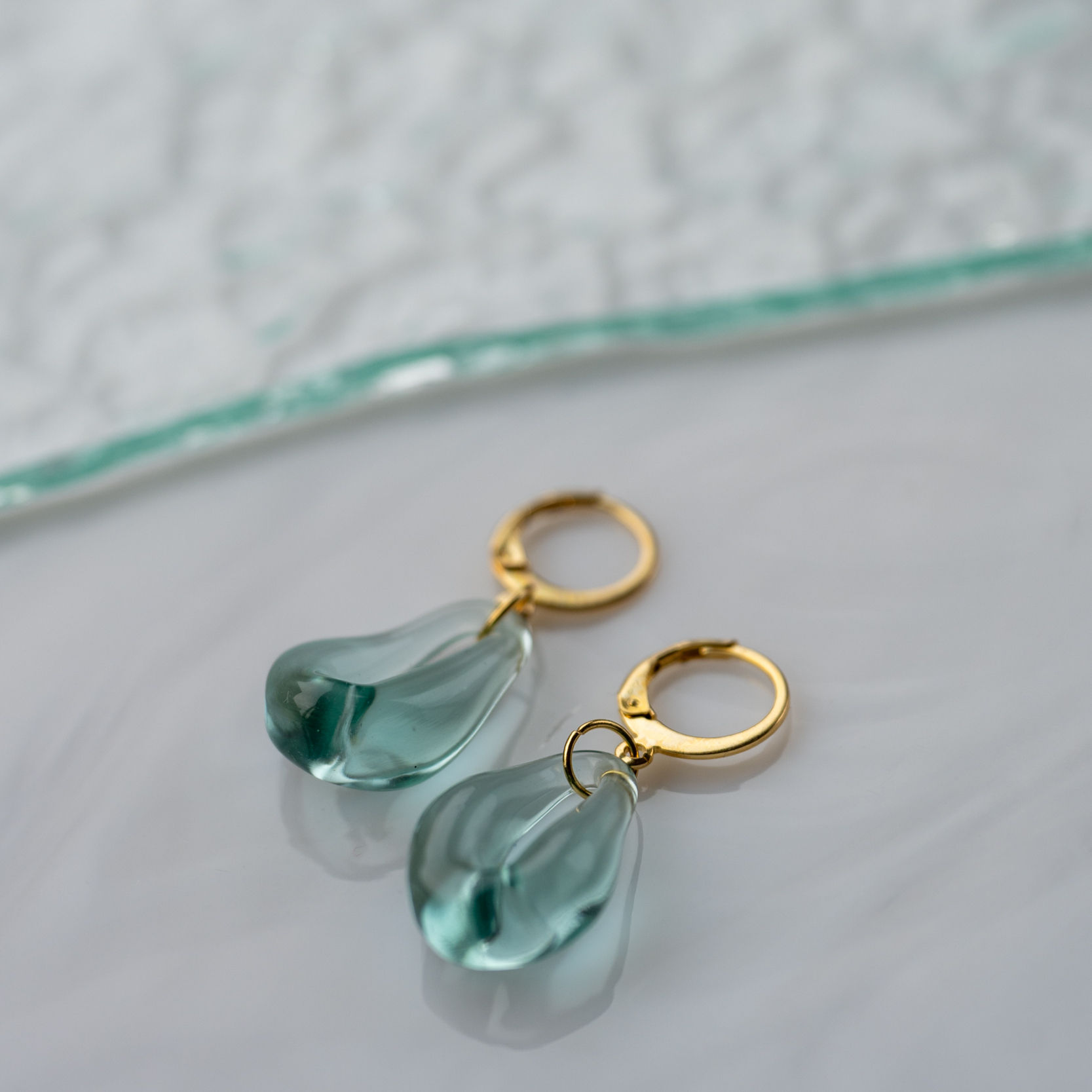 Oorbellen 'ocean blue'