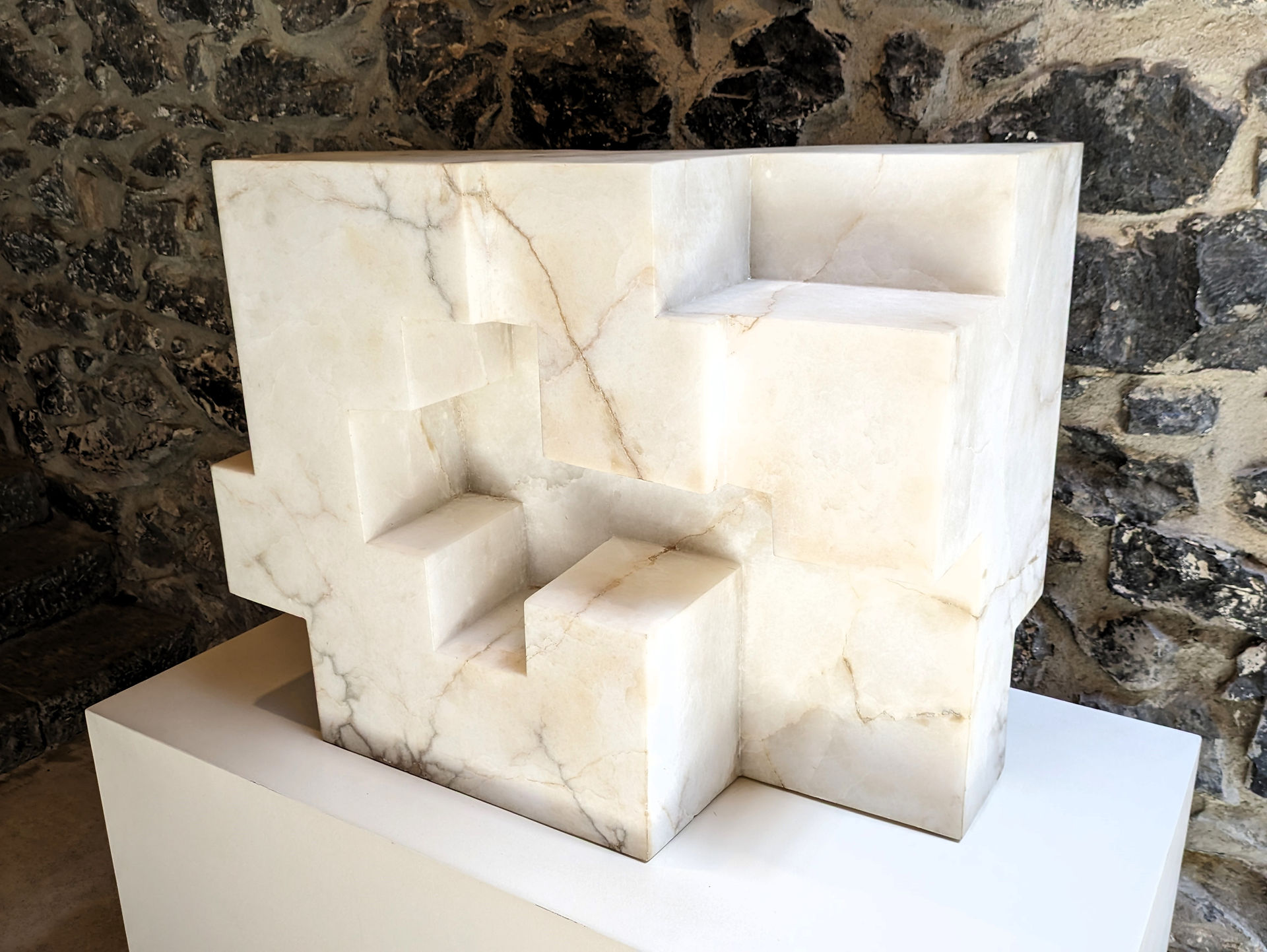 Eduardo Chillida sculpture exhibited in a museum