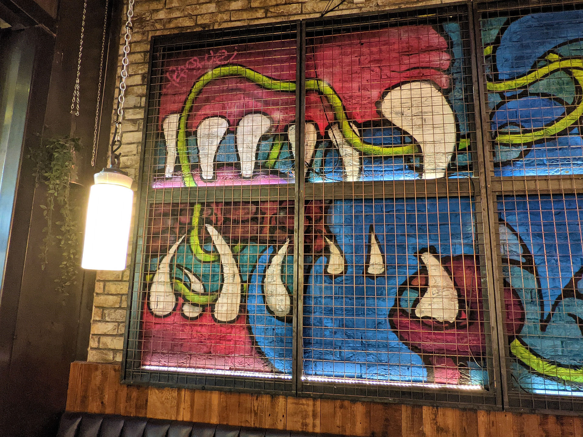 One of the Aberdeen street art murals on a building