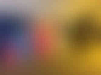 One of the Aberdeen street art murals on a building depicting colourful characters.