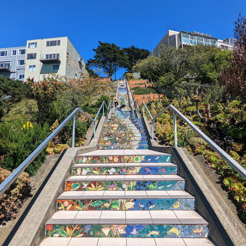 16 Avenue Tiled Steps, the Colourful Steps of San Francisco