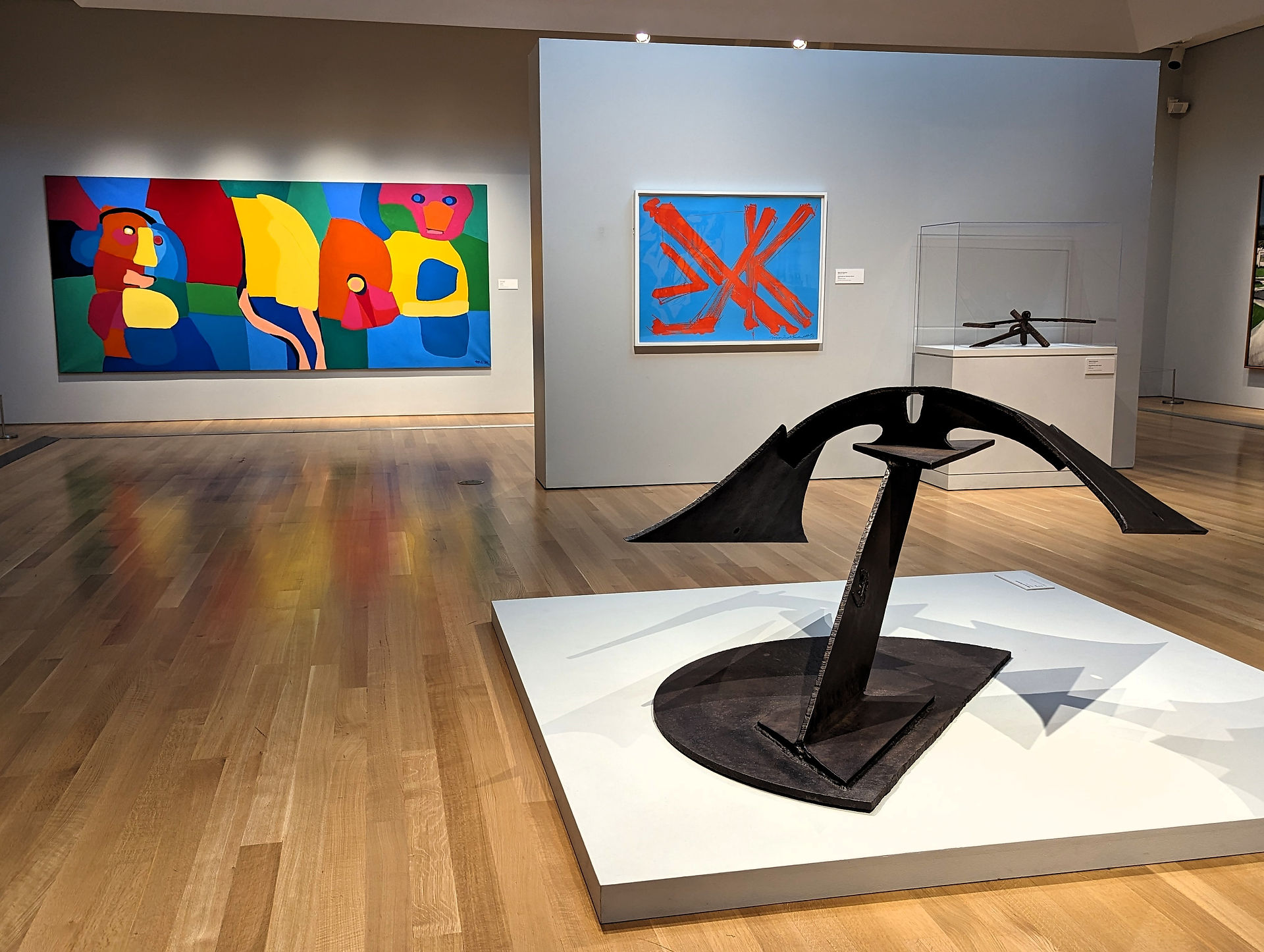 Colourful artwork displayed in the Grand Rapids Art Museum, viewed during a family day out in Grand Rapids