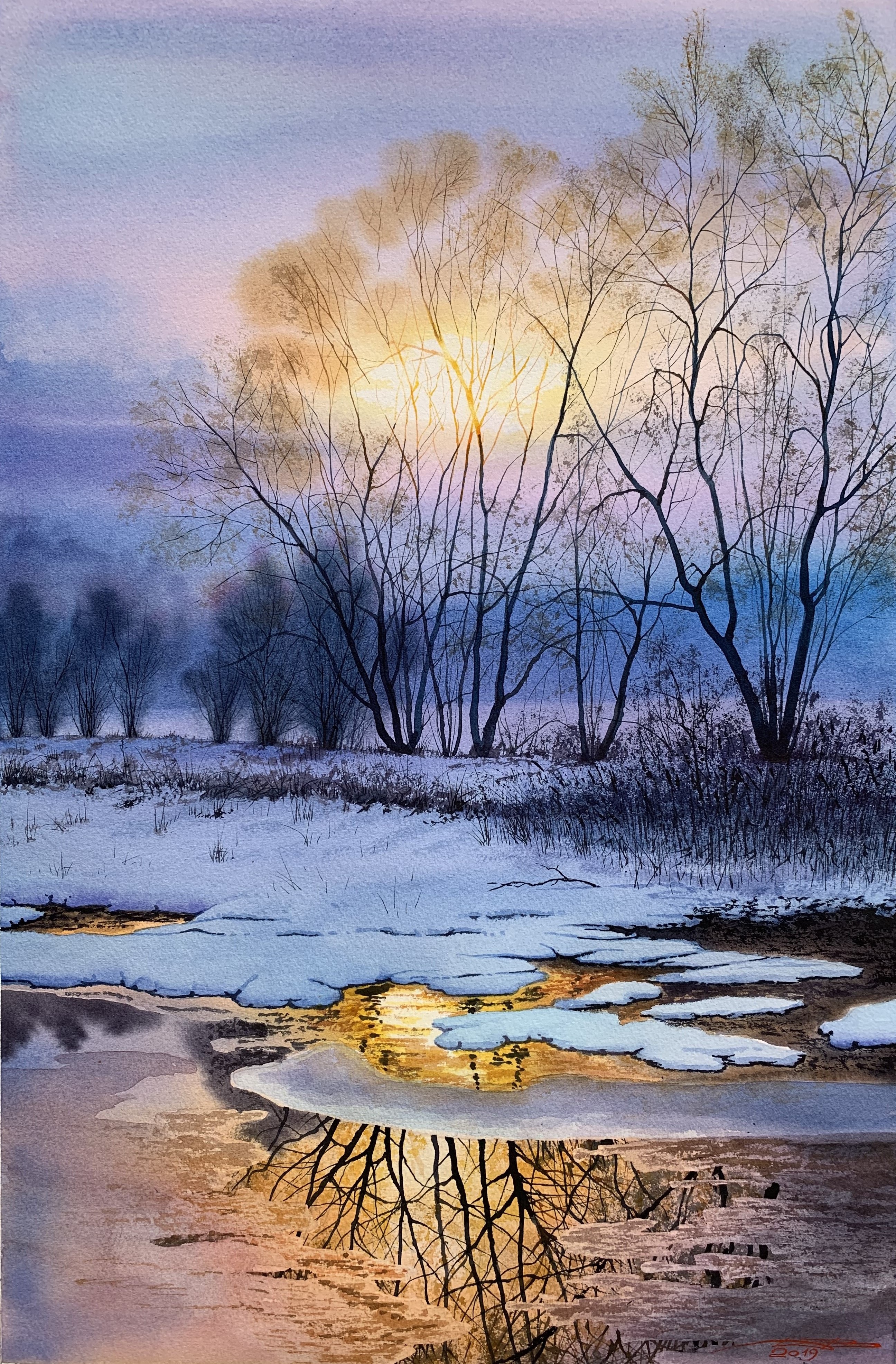 Cold sunset
