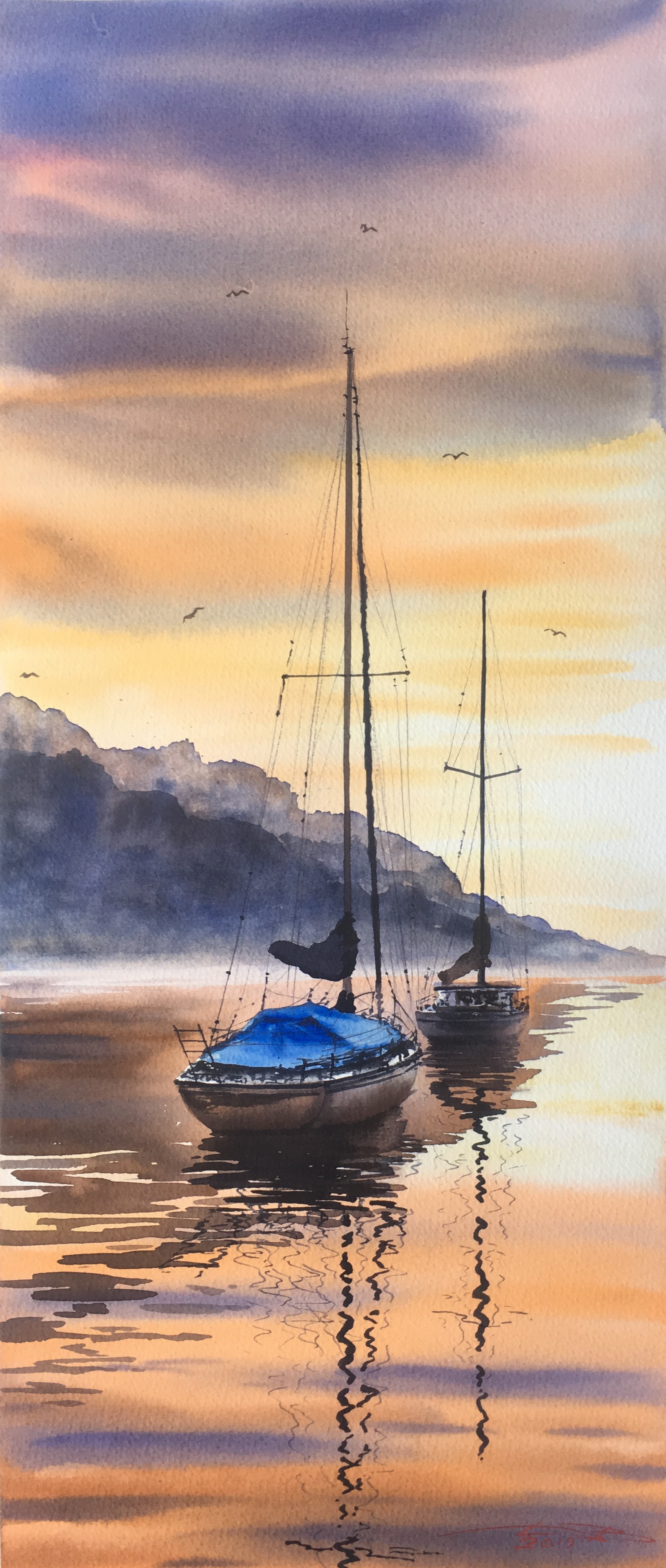 Yachts on the Como lake