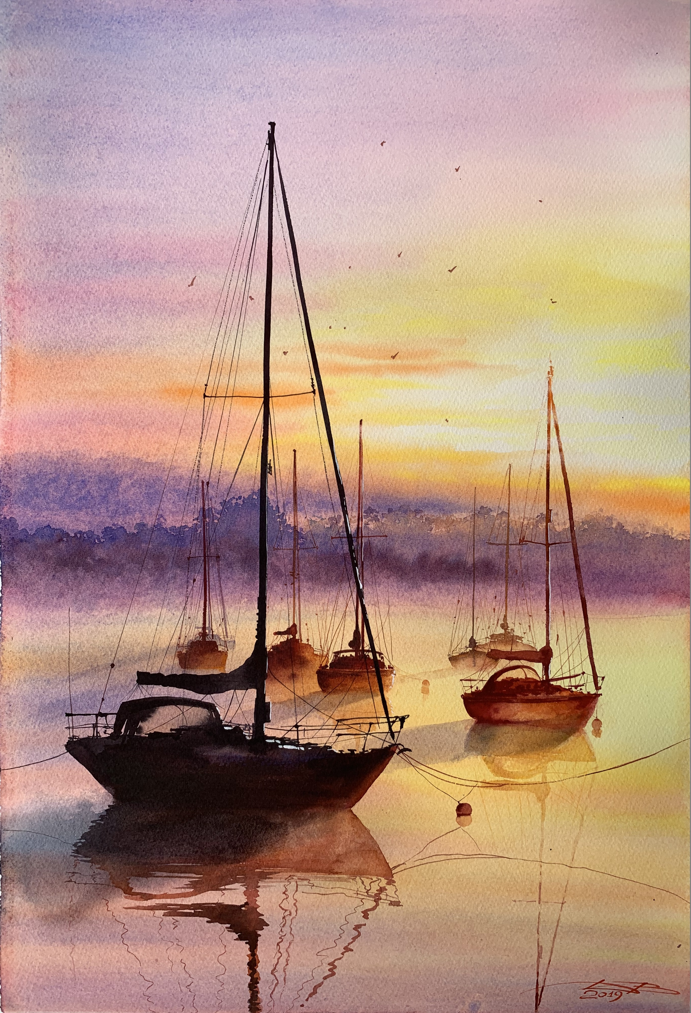 Yachts sleeping