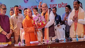 बीजेपी विधायक दल की बैठक में बोले अमित शाह- योगी राज में यूपी से खत्म हुआ माफियाराज