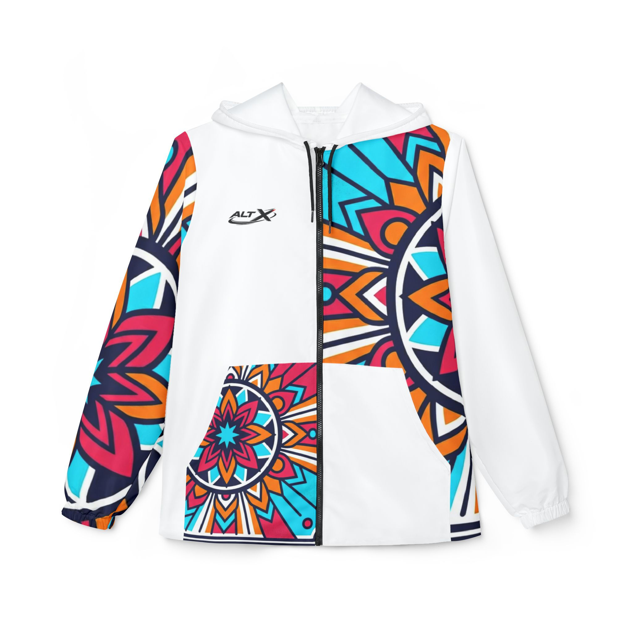 Mandala Print Windbreaker Jacket