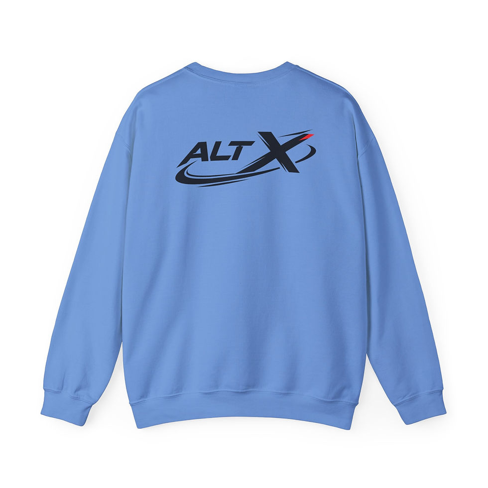 Thumbnail: Alt X Logo Crewneck Sweatshirt — Minimal Tech Graphic Pullover